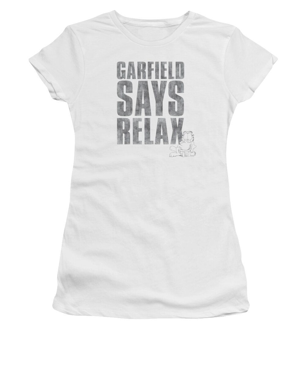  Women's T-Shirt featuring the digital art Garfield - Relax by Brand A
