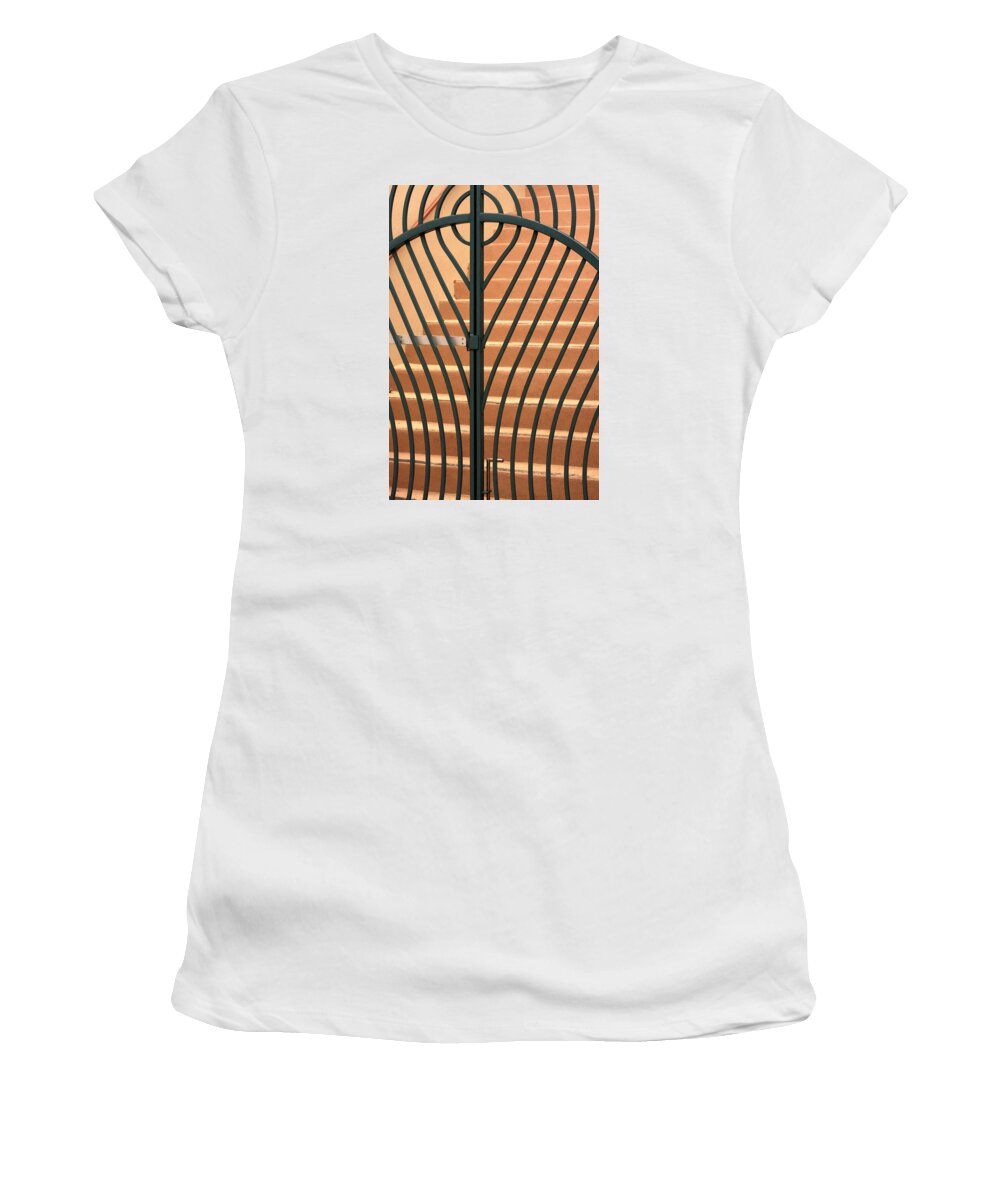 Gates Women's T-Shirt featuring the photograph Gated by Art Block Collections