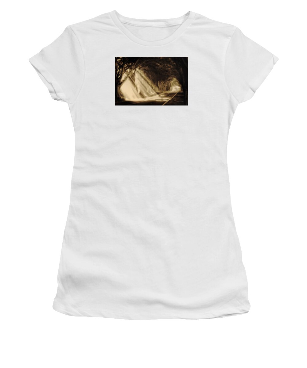Sun Rays Women's T-Shirt featuring the photograph Glory Rays by Priscilla Burgers