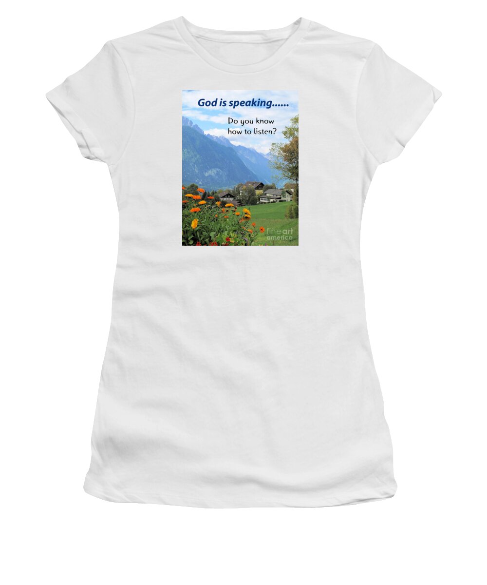 Europe Women's T-Shirt featuring the photograph God is speaking...... by Elvis Vaughn