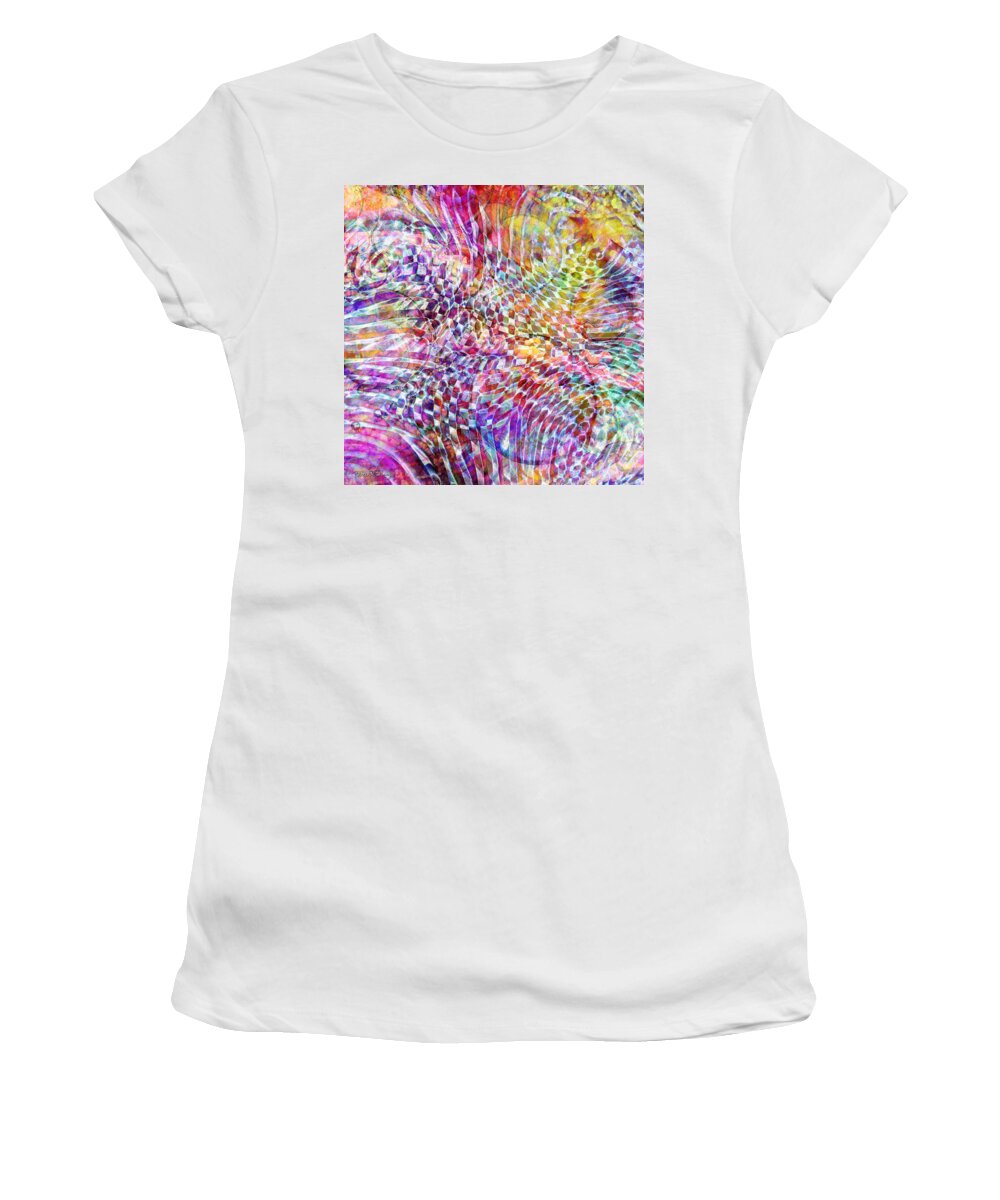 Vibrations Women's T-Shirt featuring the digital art Good Vibrations by Barbara Berney