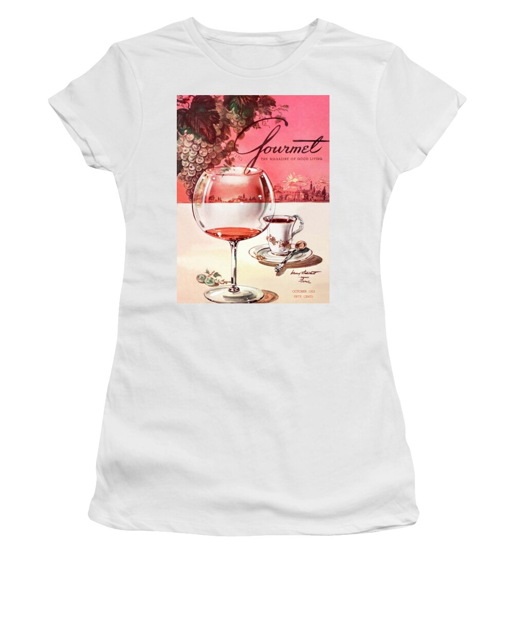 Travel Women's T-Shirt featuring the photograph Gourmet Cover Illustration Of A Baccarat Balloon by Henry Stahlhut