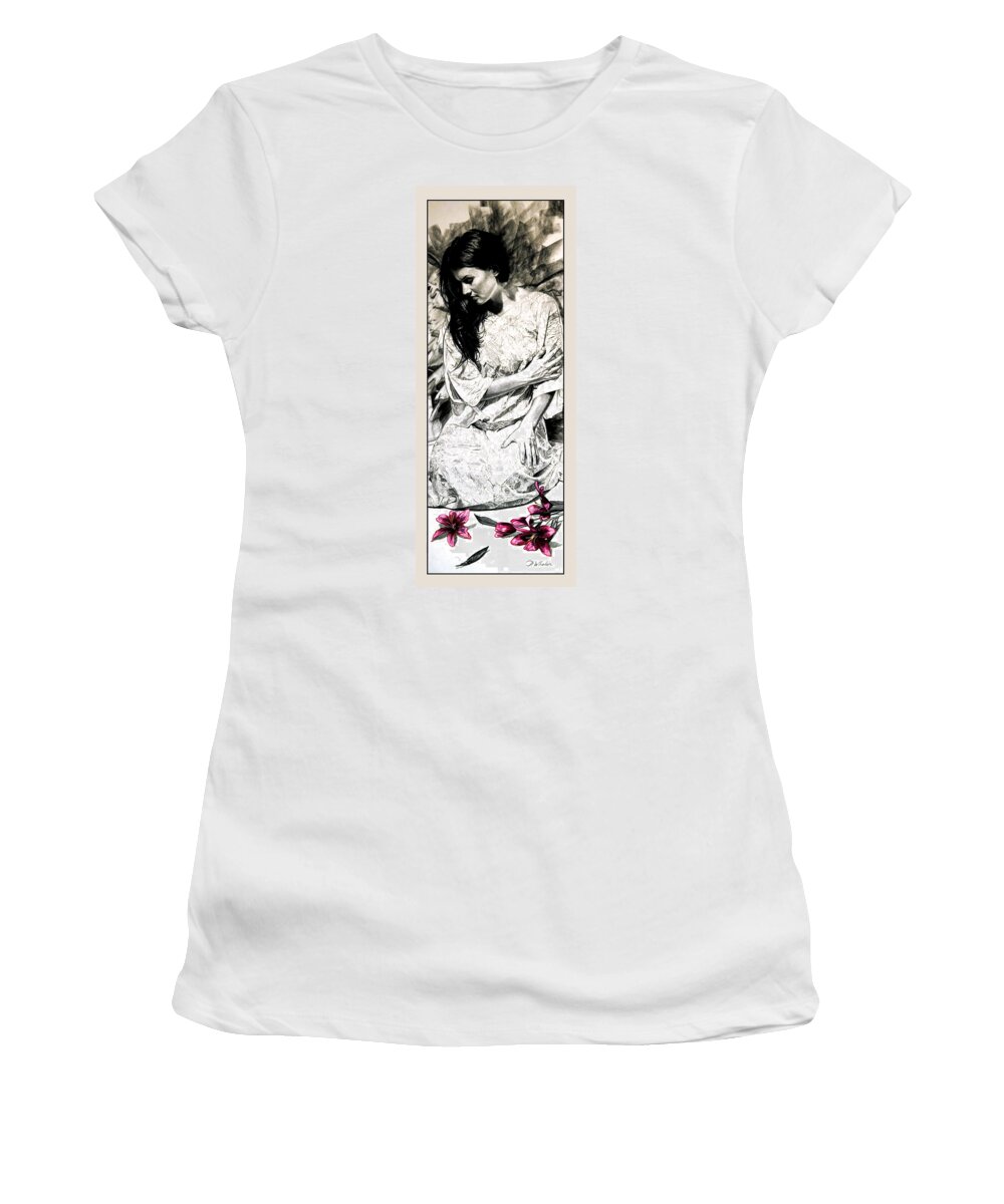Whelan Art Women's T-Shirt featuring the drawing Grace by Patrick Whelan