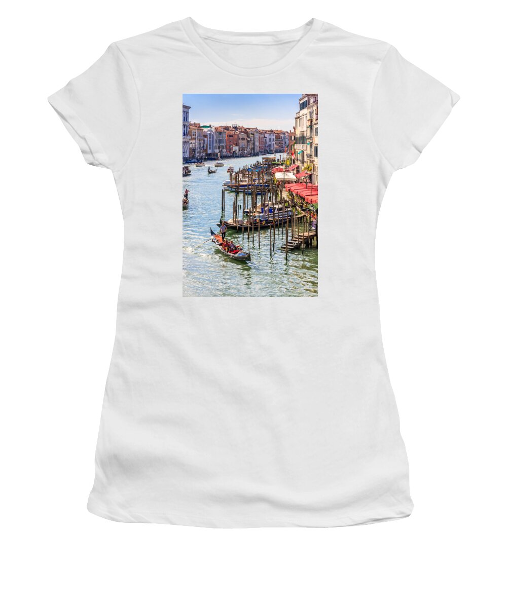 Architecture Women's T-Shirt featuring the photograph Grand Canal, Venice by Sue Leonard