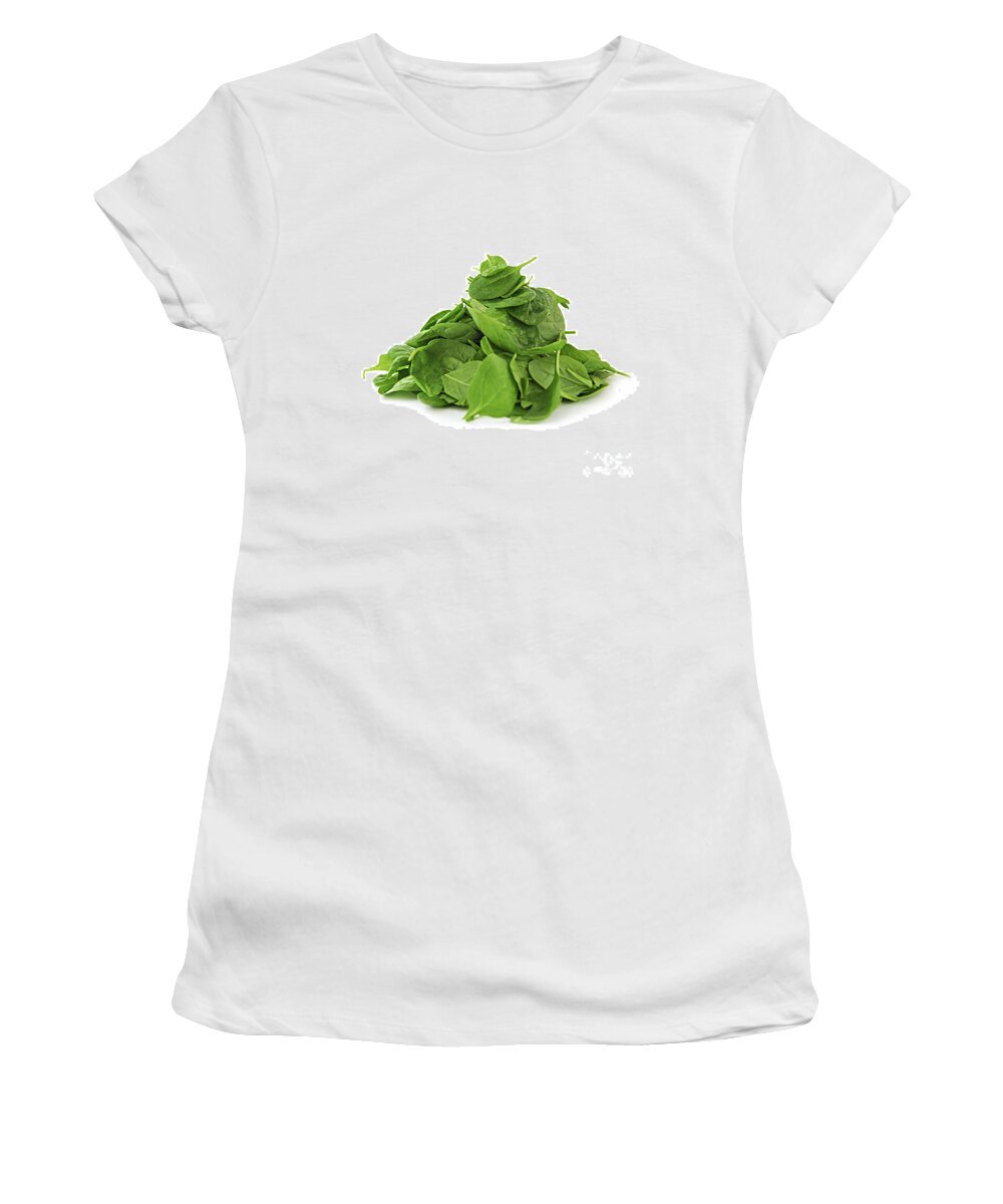 Spinach Women's T-Shirt featuring the photograph Green spinach by Elena Elisseeva