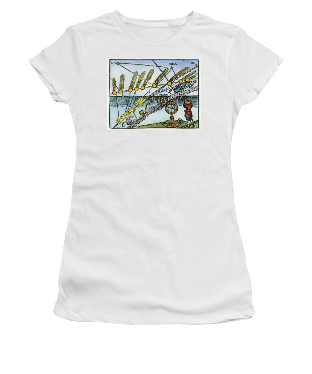 1531 Women's T-Shirt featuring the photograph Halleys Comet, 1531 by Granger