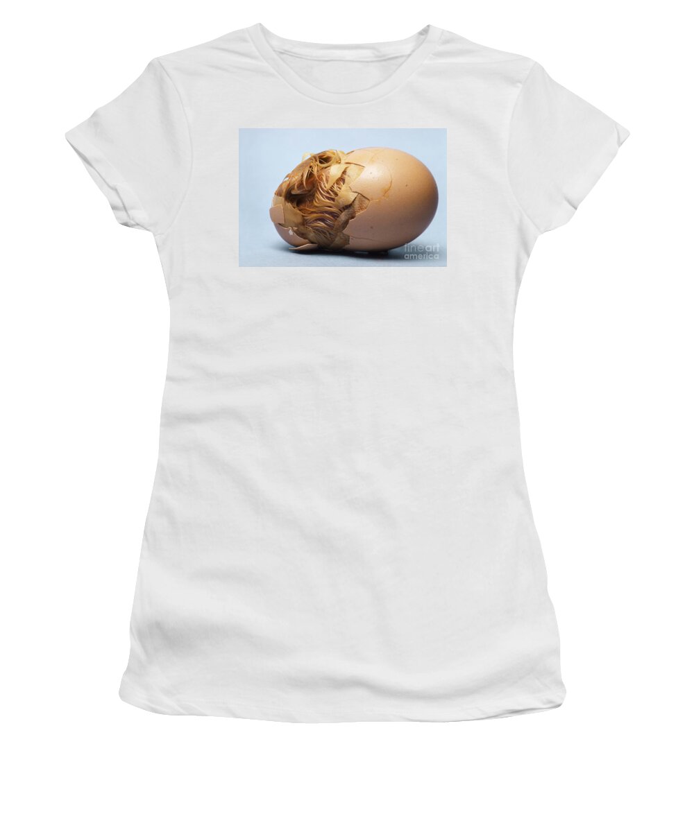 Egg Women's T-Shirt featuring the photograph Hatching Chicken by Tom McHugh