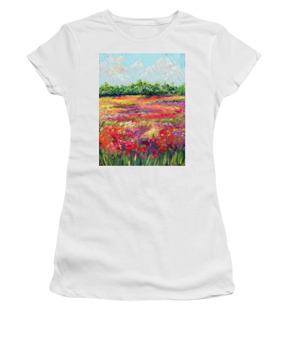Flowers Women's T-Shirt featuring the painting Heaven's Breath by Meaghan Troup