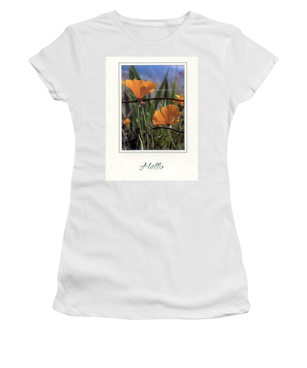 Greeting Women's T-Shirt featuring the photograph Hello by Sharon Elliott