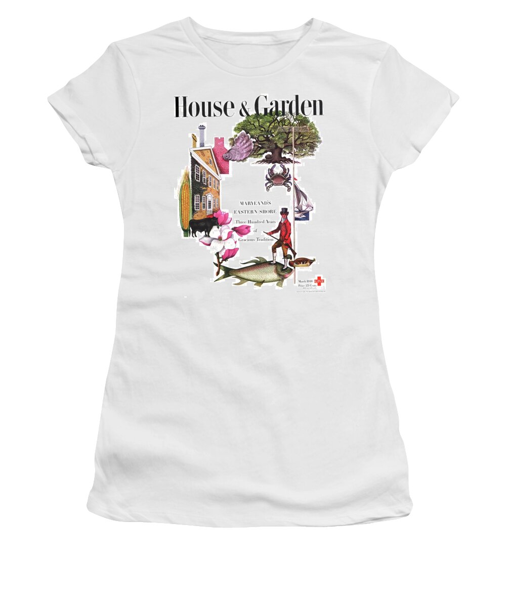 House And Garden Women's T-Shirt featuring the photograph House And Garden Cover by Edna Eicke
