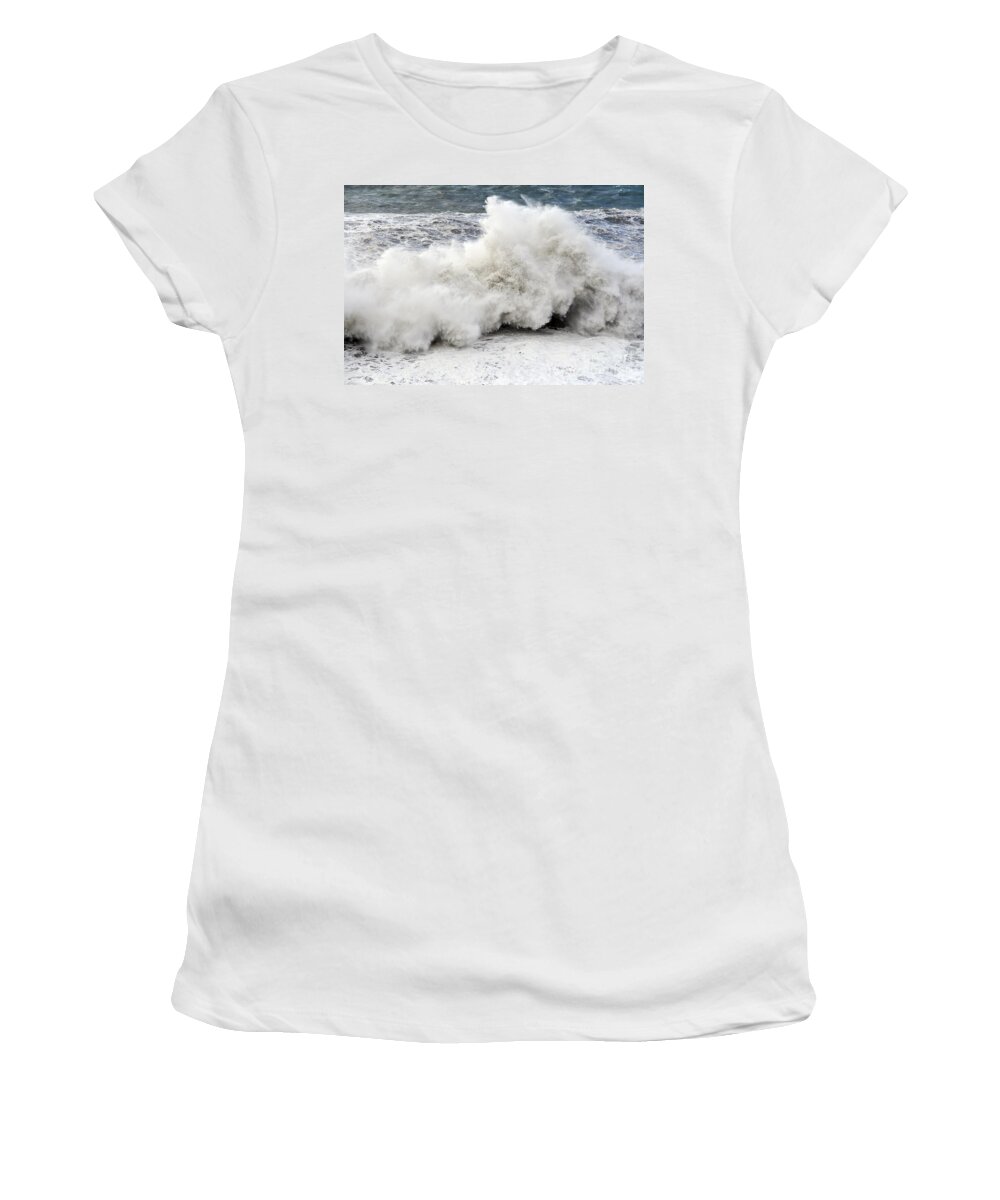 Agitated Women's T-Shirt featuring the photograph Huge wave by Antonio Scarpi