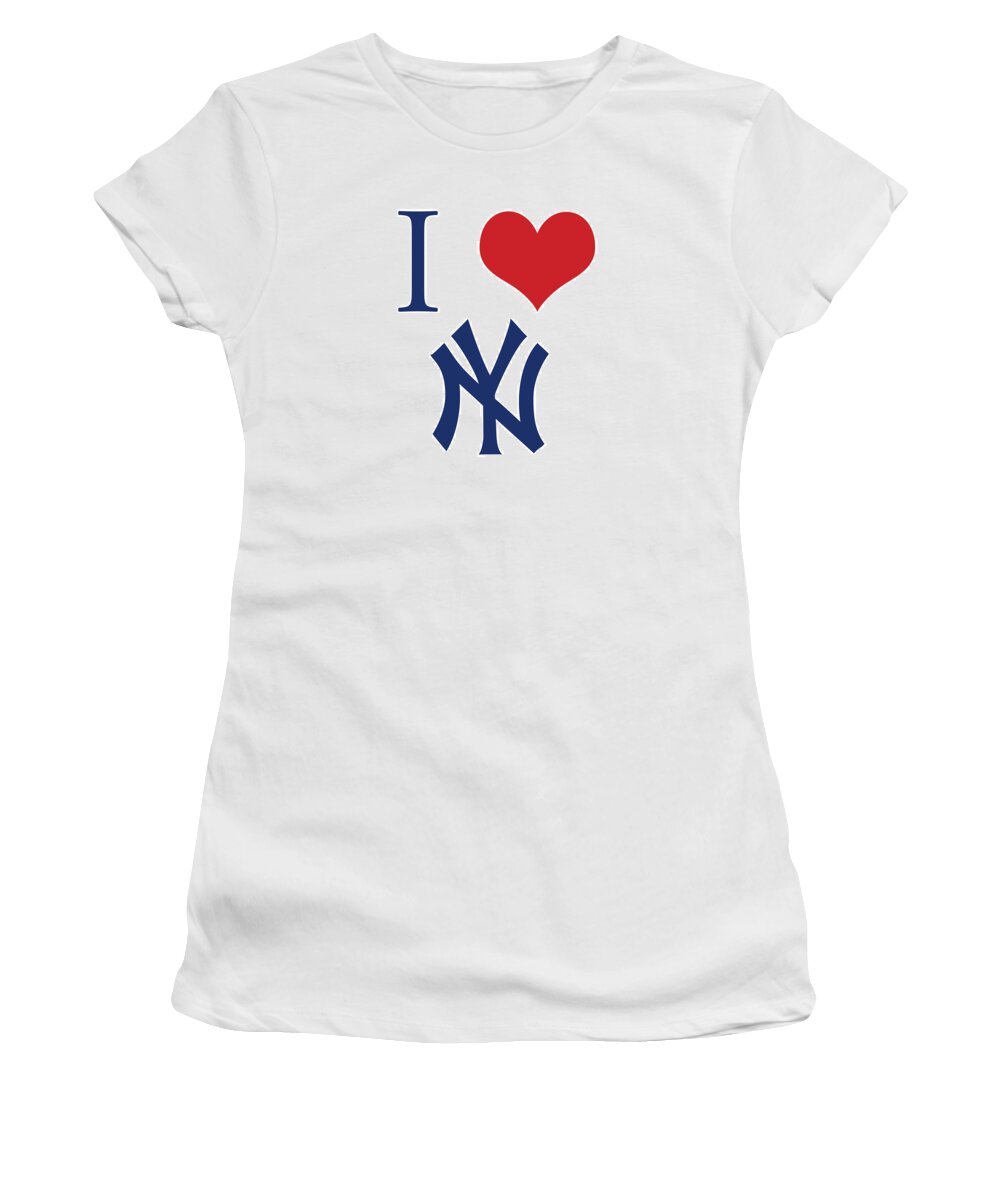 I love yankees Women's T-Shirt by Gina Dsgn - Pixels