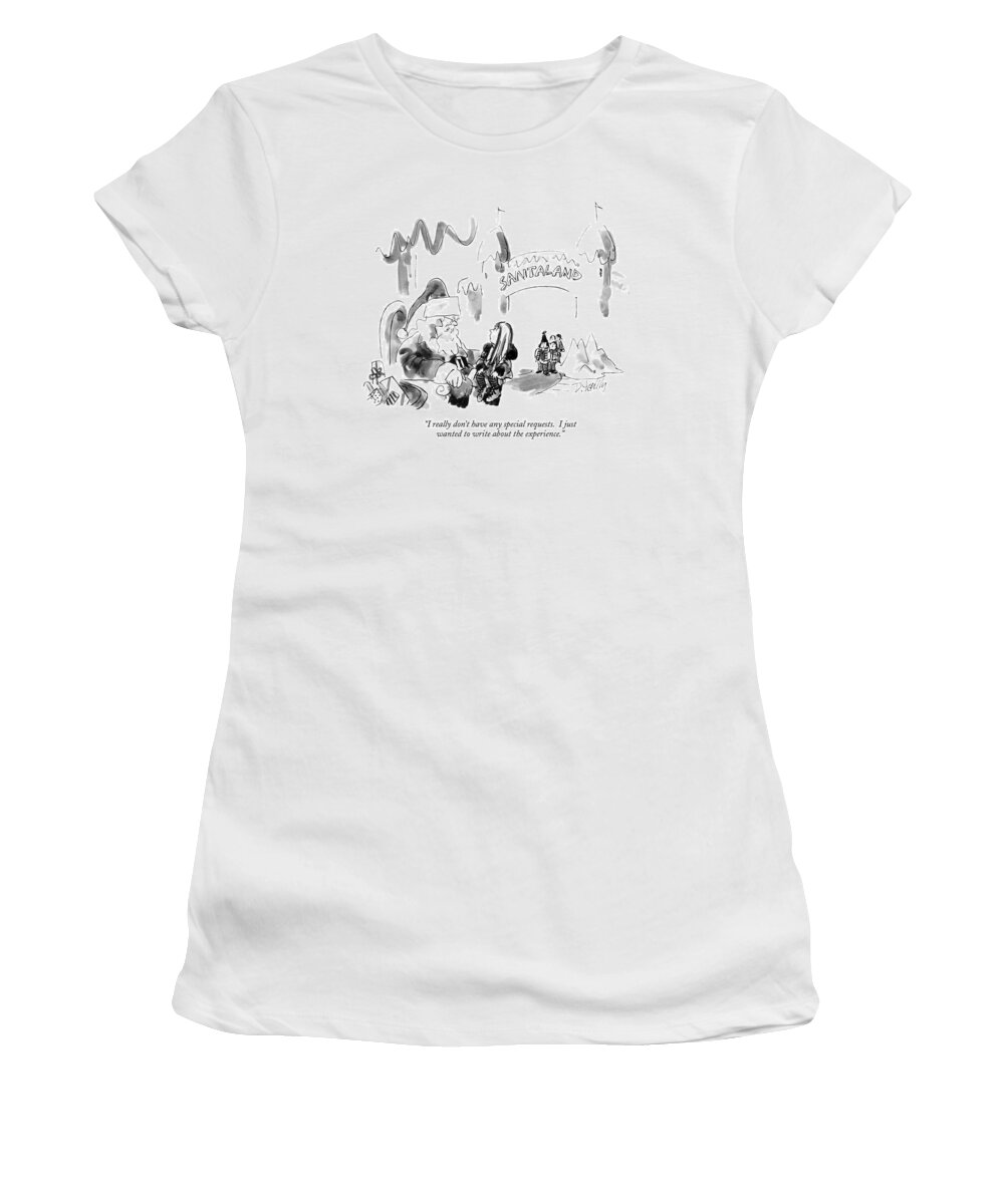 Hall 12/23 Women's T-Shirt featuring the drawing I Really Don't Have Any Special Requests by Donald Reilly