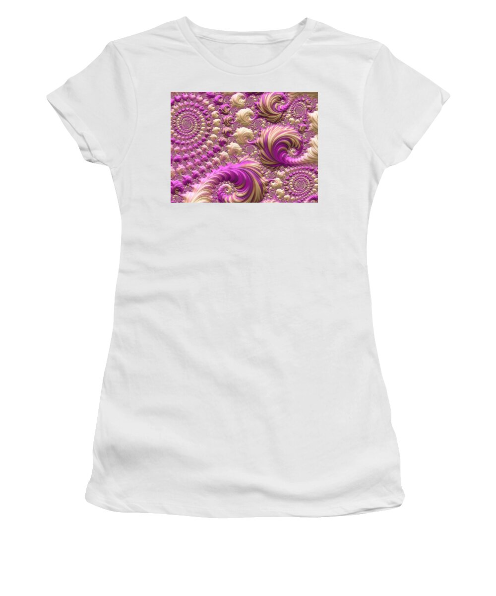 3-dimensional Women's T-Shirt featuring the digital art Ice Cream Social by Susan Maxwell Schmidt