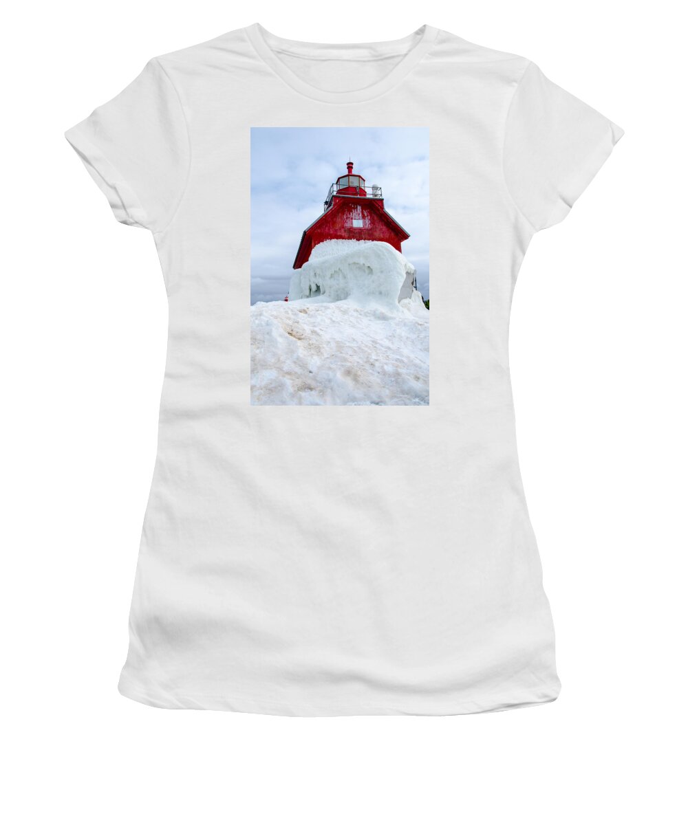 Christopher List Women's T-Shirt featuring the photograph Icy Sentinel by Gales Of November