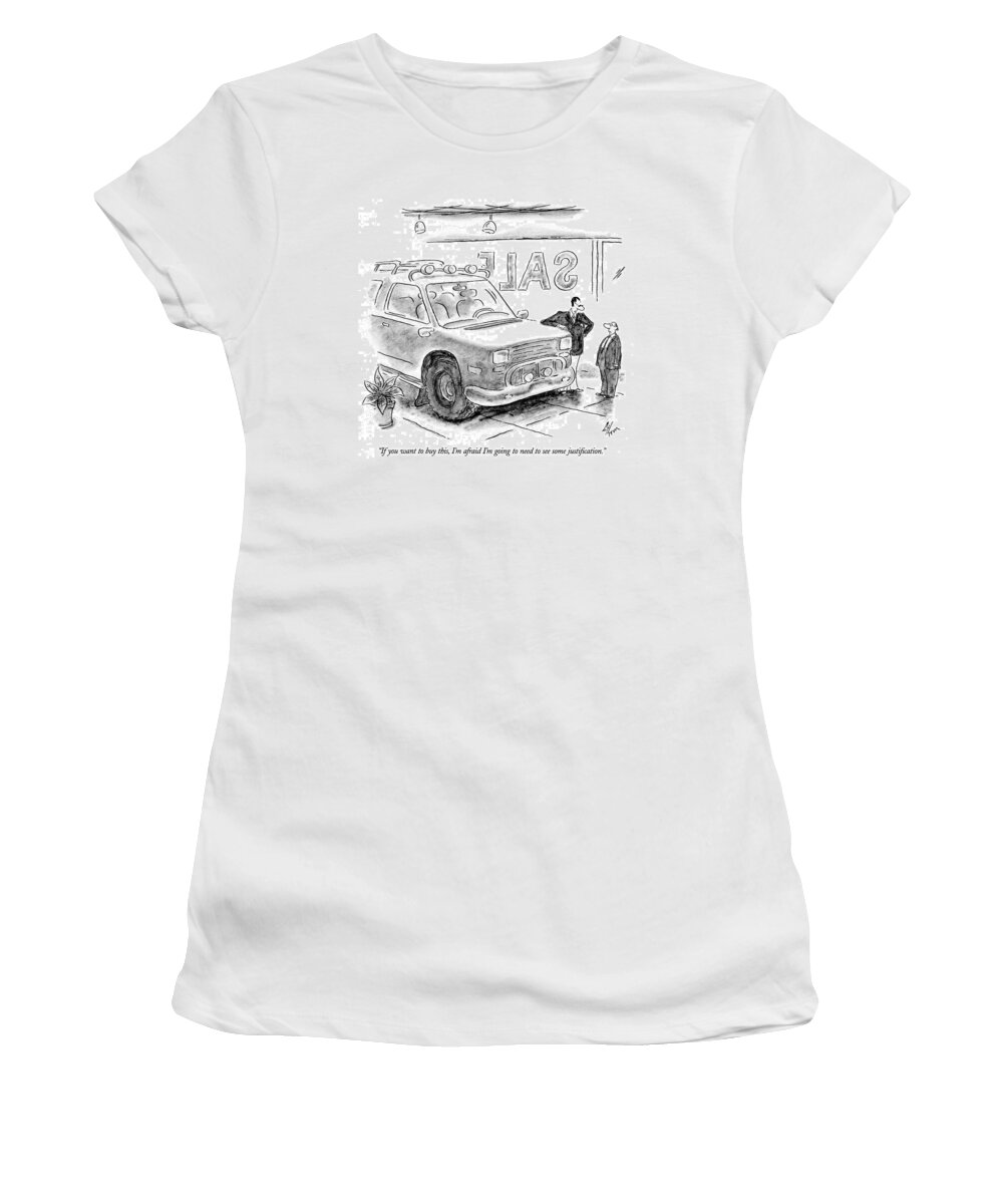 Automobiles - General Women's T-Shirt featuring the drawing If You Want To Buy This by Frank Cotham