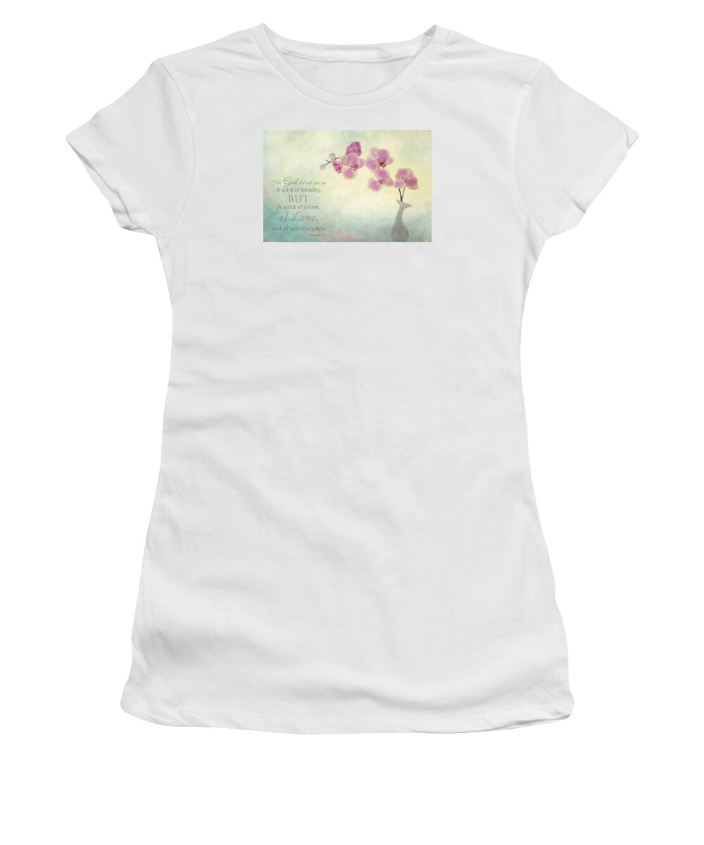 Flower Artwork Women's T-Shirt featuring the photograph Ikebana with Message by Mary Buck