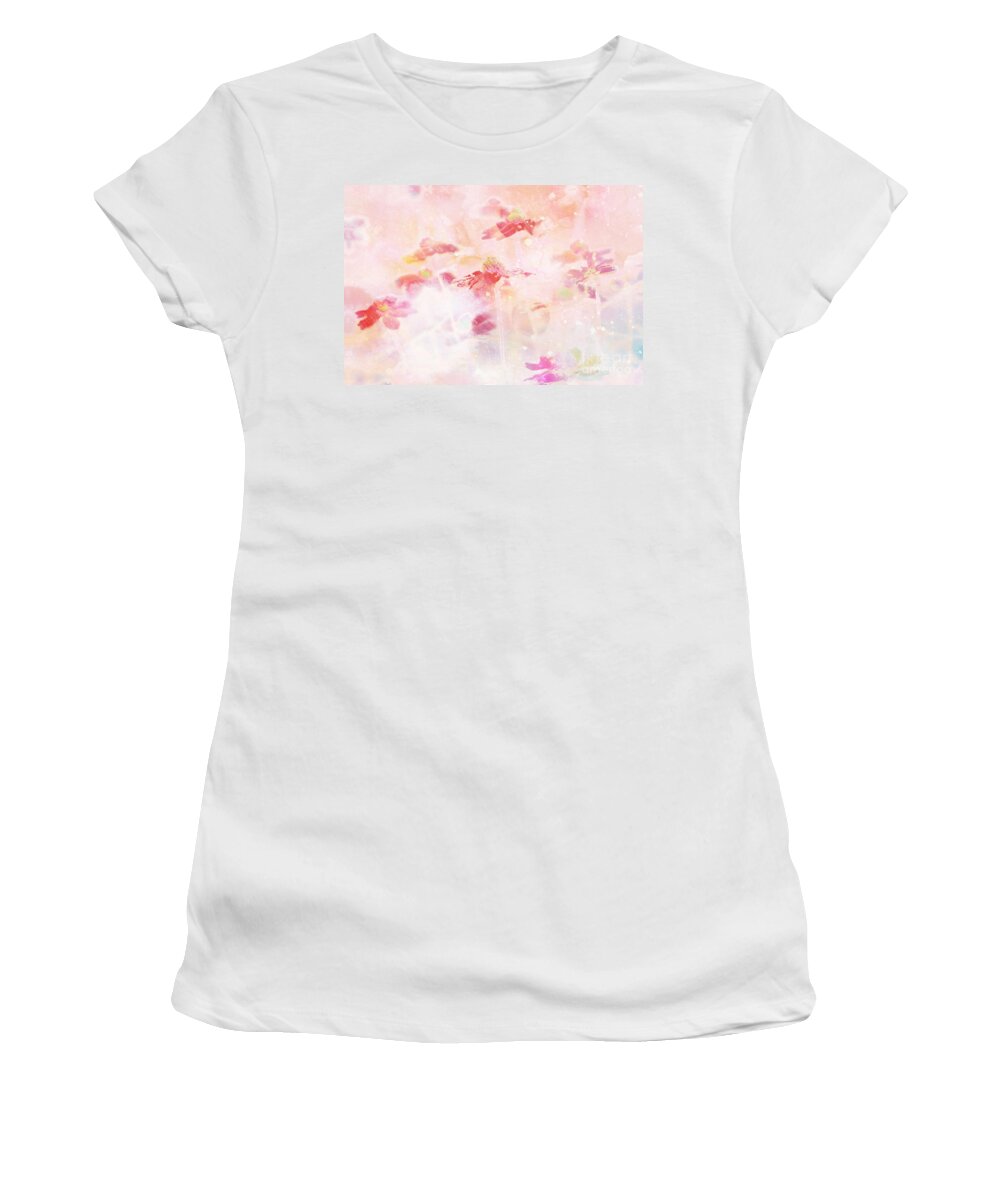Pink Women's T-Shirt featuring the digital art Imagine - f11v04b by Variance Collections