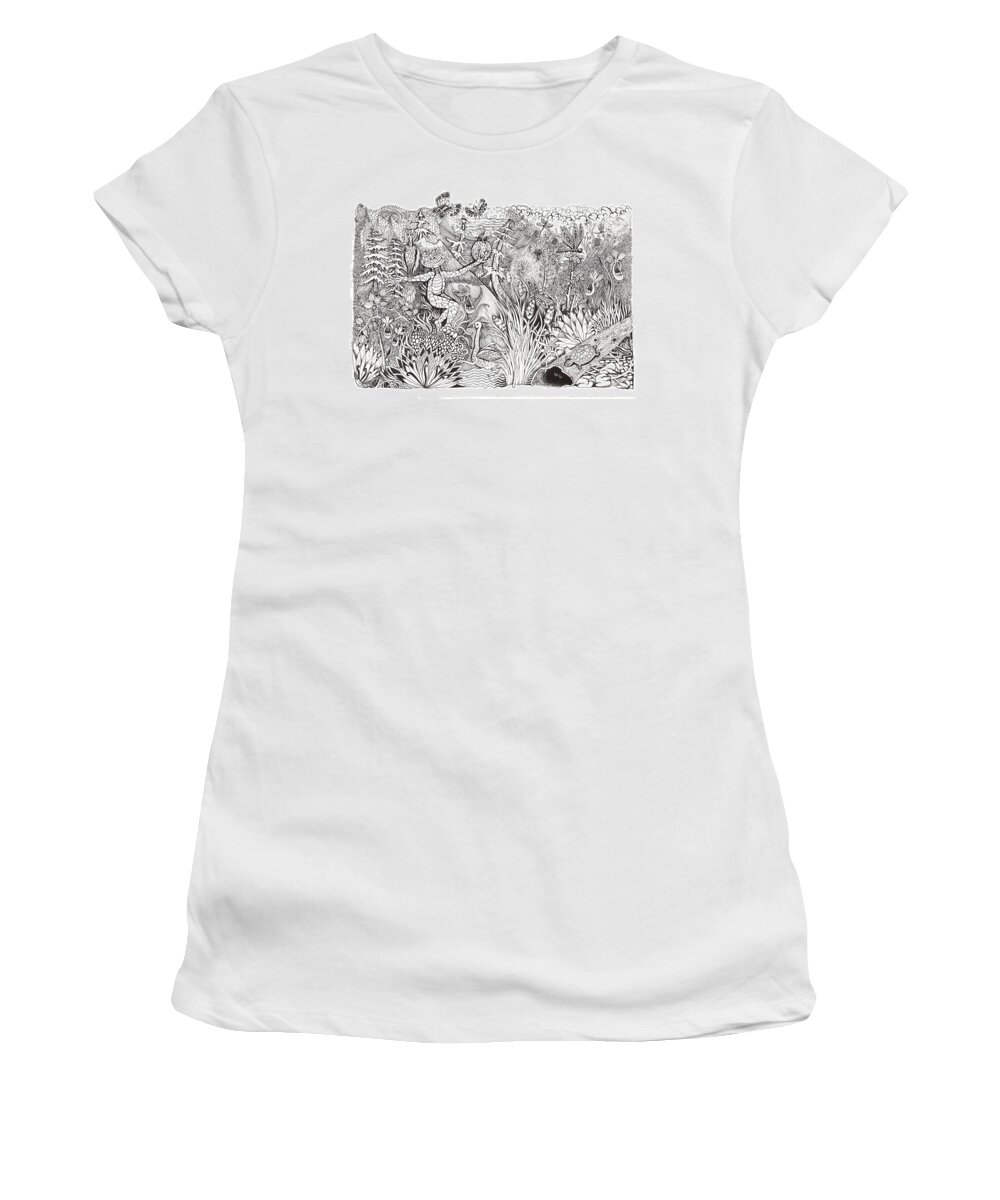 Adria Trail Women's T-Shirt featuring the photograph Inky Orchid Pond by Adria Trail