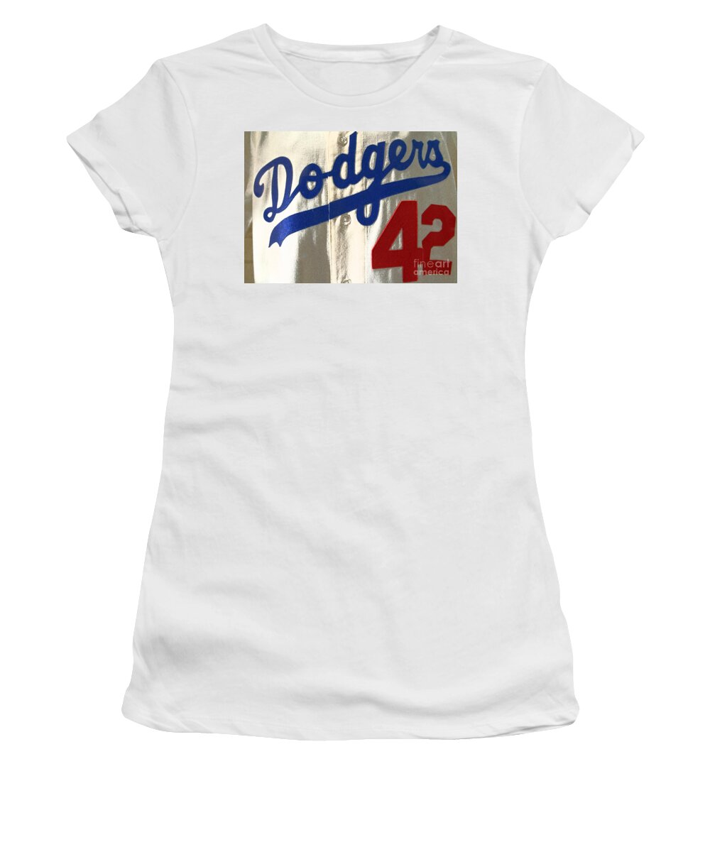 Jackie Robnson Women's T-Shirt featuring the photograph Jackie by David Rucker