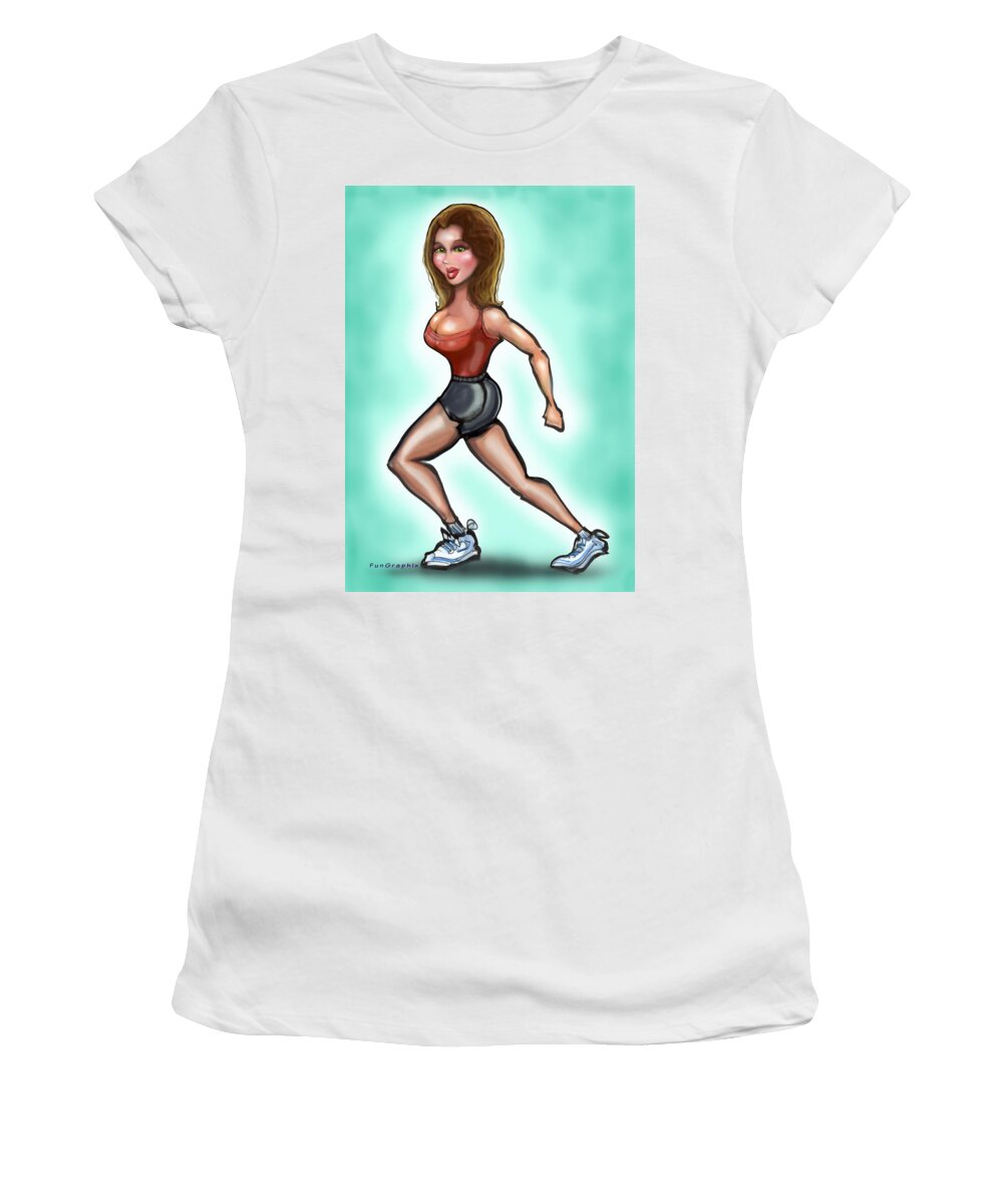 Jazzercise Women's T-Shirt featuring the digital art Jazzercise by Kevin Middleton