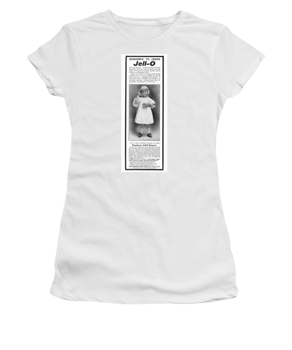 1905 Women's T-Shirt featuring the photograph Jell-o Advertisement, 1905 by Granger
