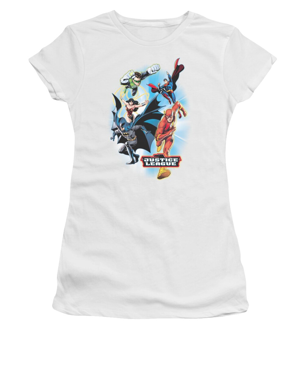 Justice League Of America Women's T-Shirt featuring the digital art Jla - At Your Service by Brand A