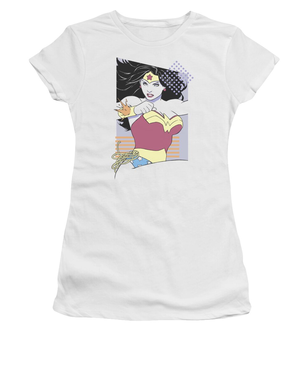 Justice League Of America Women's T-Shirt featuring the digital art Jla - Ww 80s Minimal by Brand A