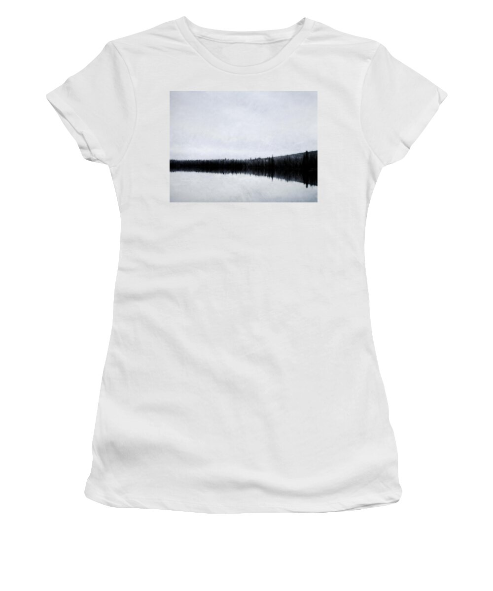 Winter Women's T-Shirt featuring the photograph Lac Le Jeune by Theresa Tahara