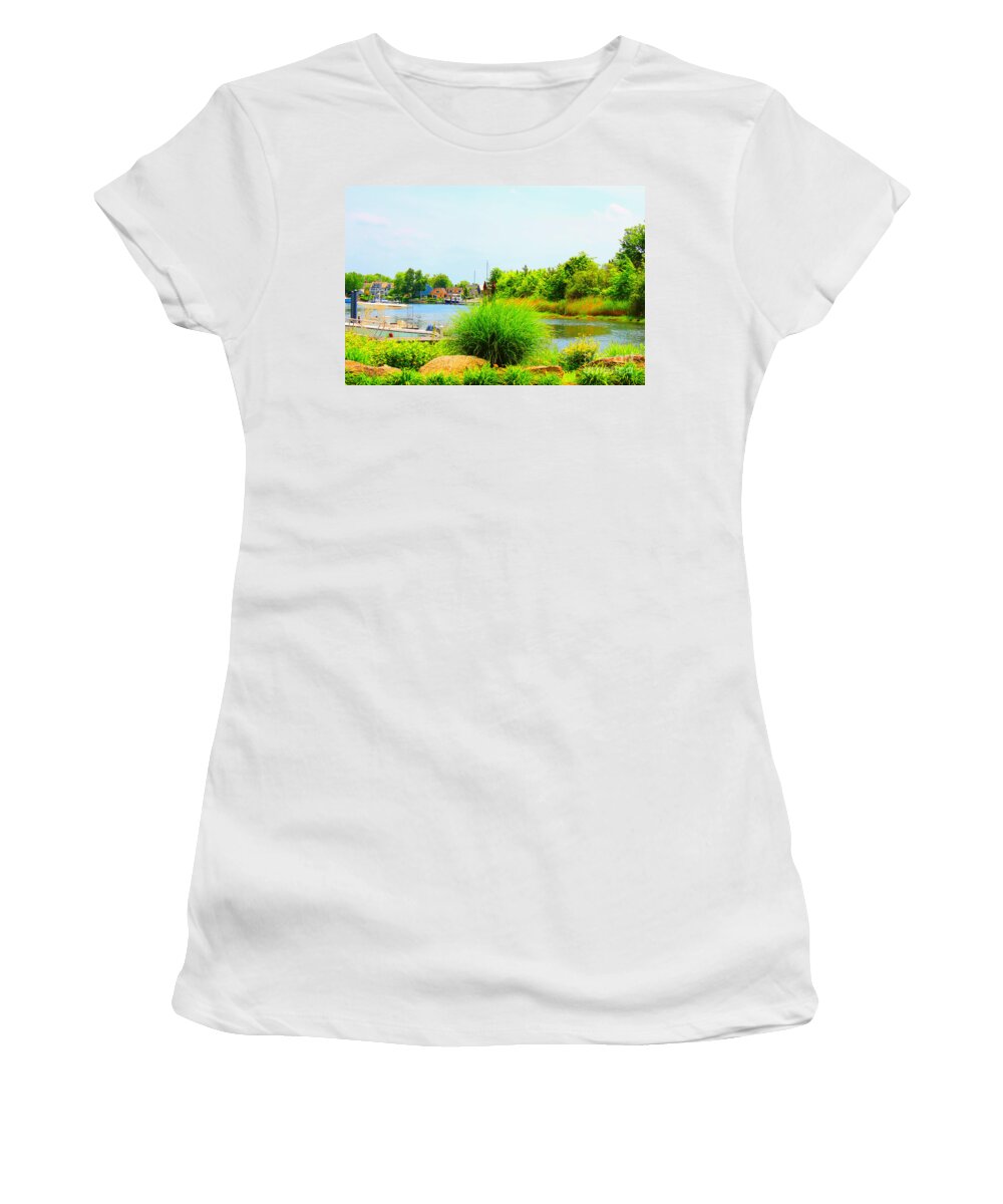 Lagoon Women's T-Shirt featuring the photograph Lagoon by Judy Palkimas