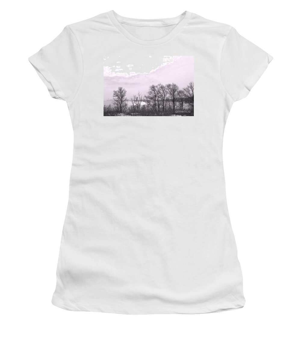 Sunset Women's T-Shirt featuring the photograph Late Day Sun On Lake Ontario 2 by Nina Silver