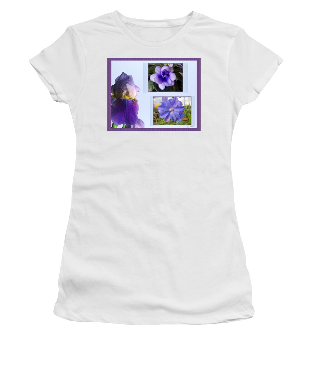 Floral Women's T-Shirt featuring the photograph Lavender Blooms Motif by Kae Cheatham