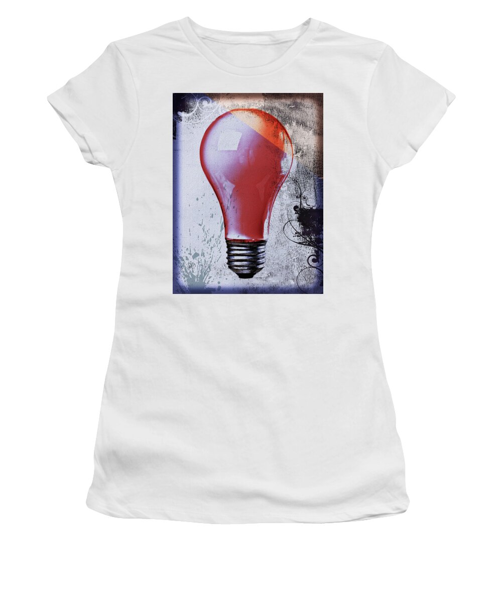 Lightbulb Women's T-Shirt featuring the photograph Lightbulb by Bob Orsillo