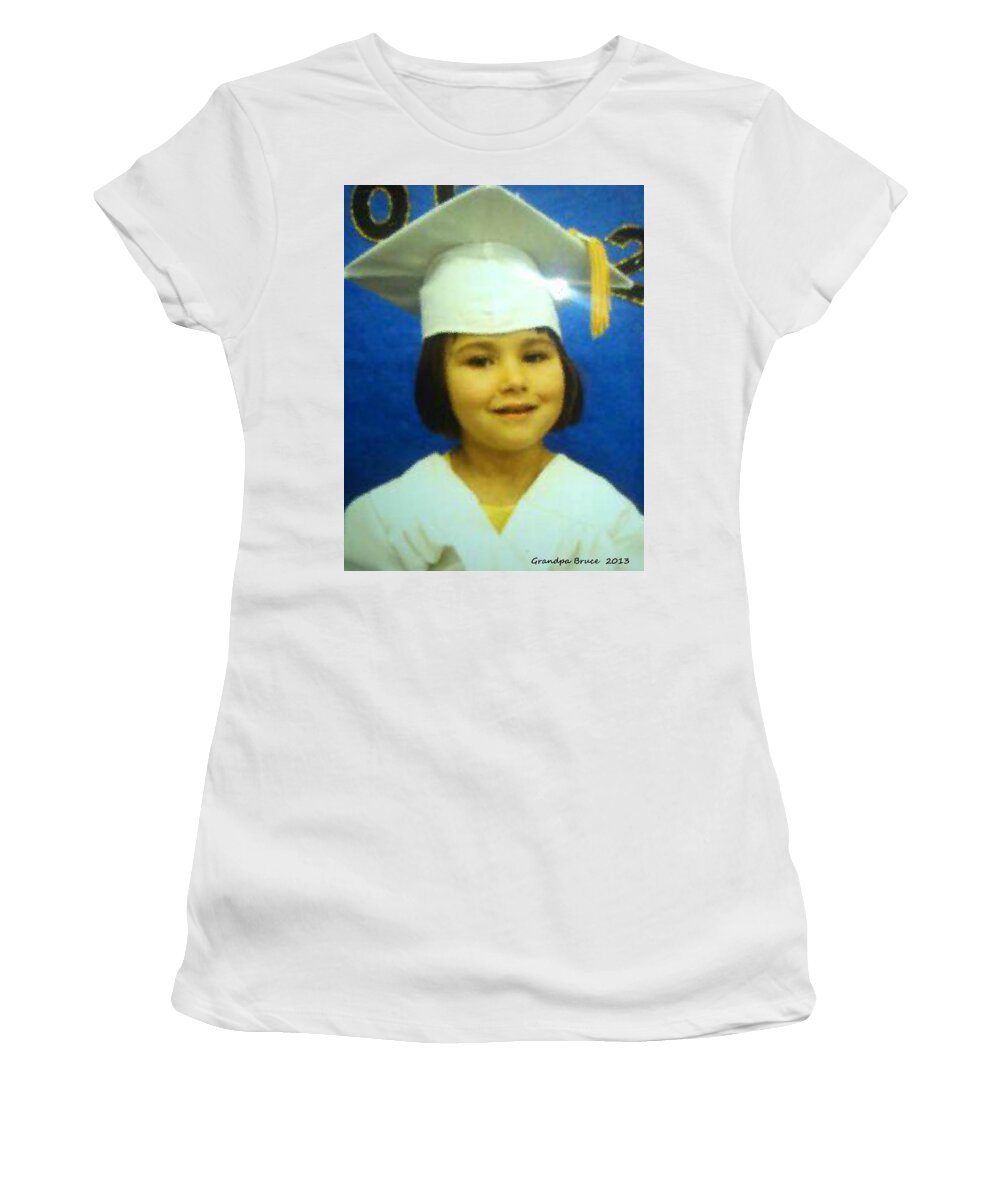 Portrait Women's T-Shirt featuring the painting Lilli by Bruce Nutting