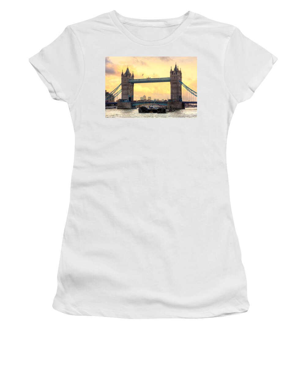 Art Women's T-Shirt featuring the photograph London Tower Brigde by Semmick Photo