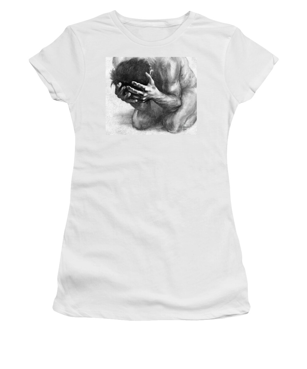 Ontology Women's T-Shirt featuring the drawing Loss by Paul Davenport