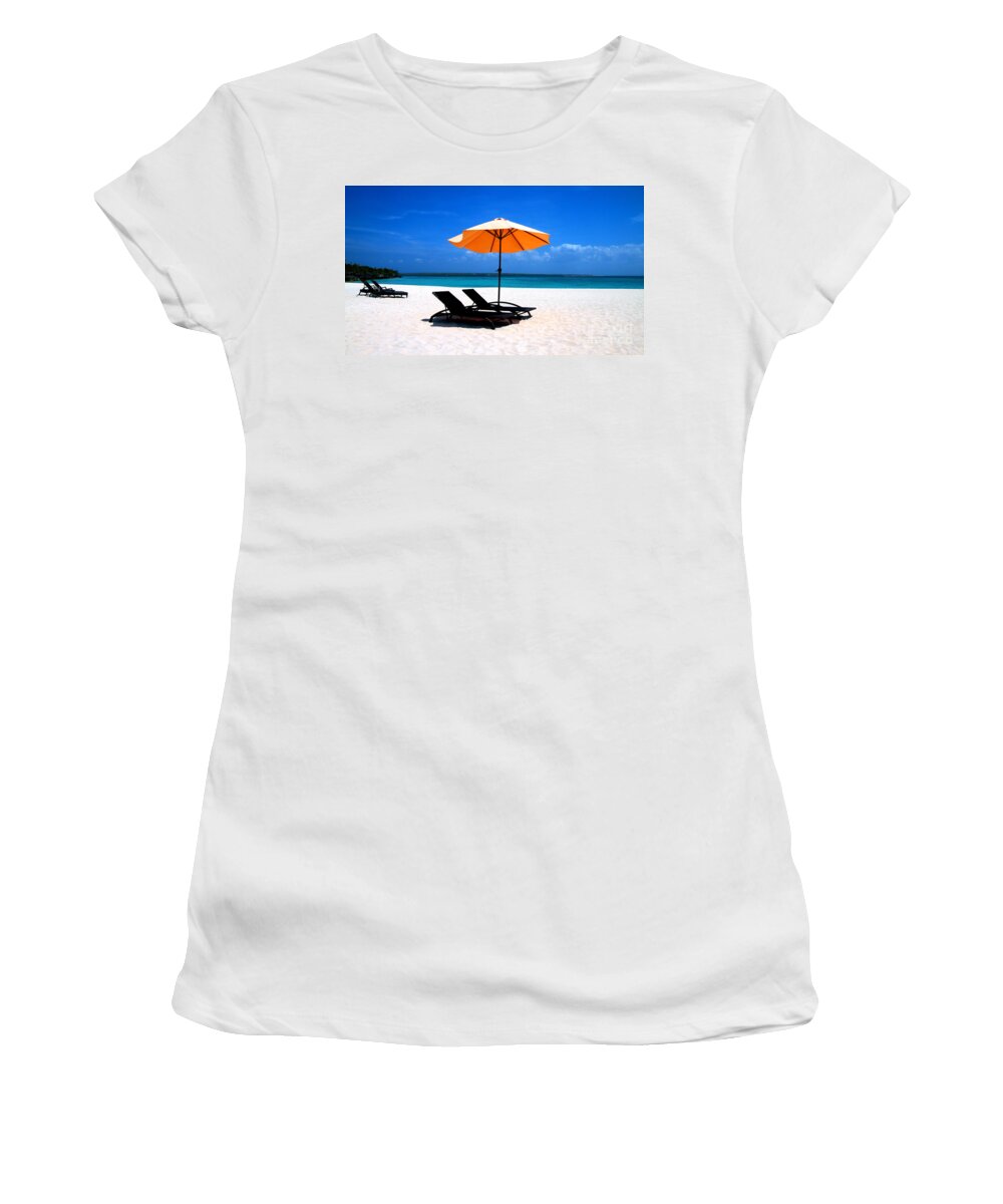 Virgin Island Women's T-Shirt featuring the photograph Lounging by the Sea by Joey Agbayani