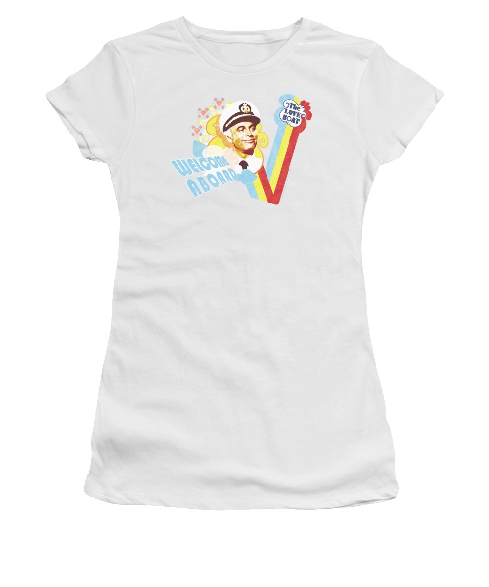 The Love Boat Women's T-Shirt featuring the digital art Love Boat - Welcome Aboard by Brand A