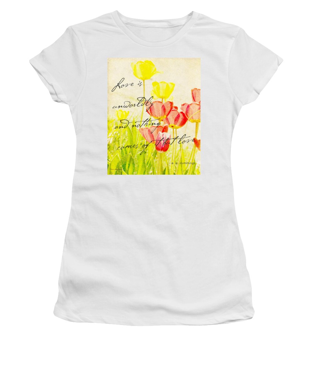 Love Words Women's T-Shirt featuring the digital art Love Words by Kae Cheatham