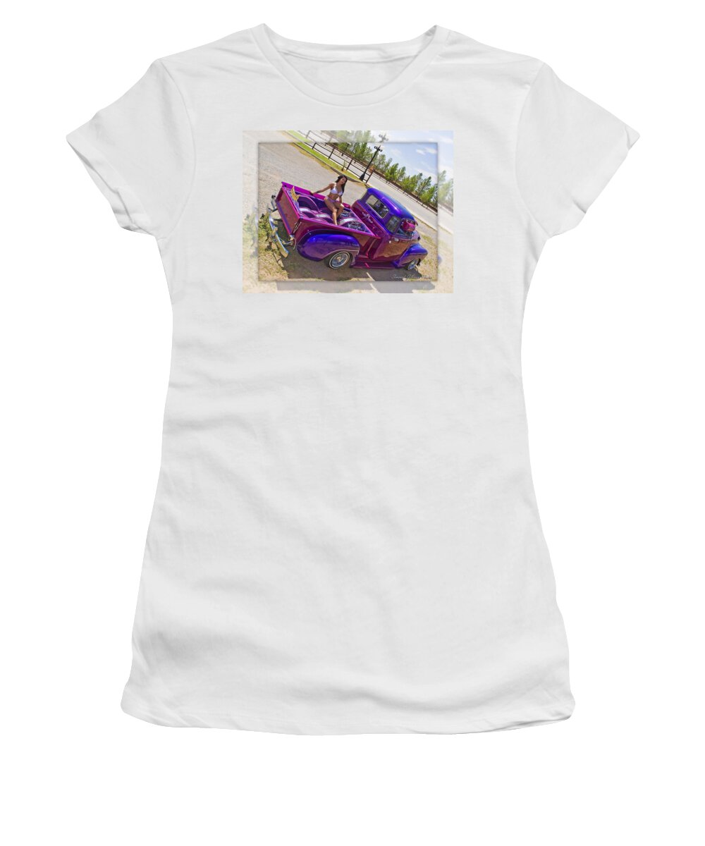 Lowrider Women's T-Shirt featuring the photograph Lowrider 23 d by Walter Herrit