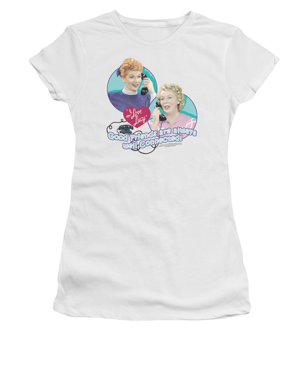 I Love Lucy Women's T-Shirt featuring the digital art Lucy - Always Connected by Brand A