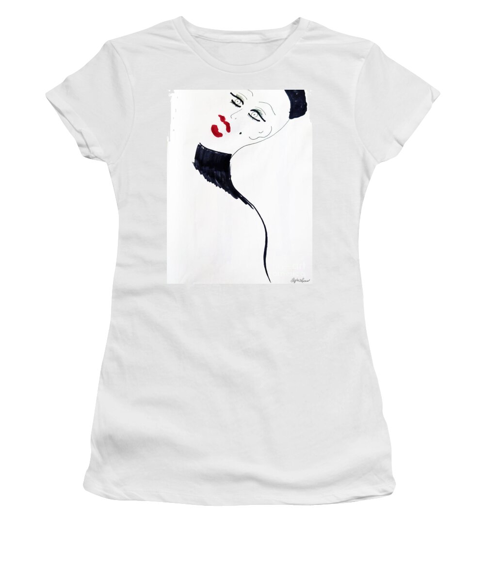 Lgbtq Women's T-Shirt featuring the drawing Madam by Lyric Lucas