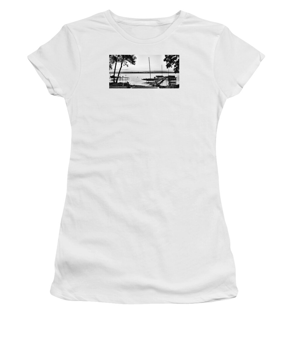 Monona Women's T-Shirt featuring the photograph Madison Capitol Across Lake Monona by Steven Ralser