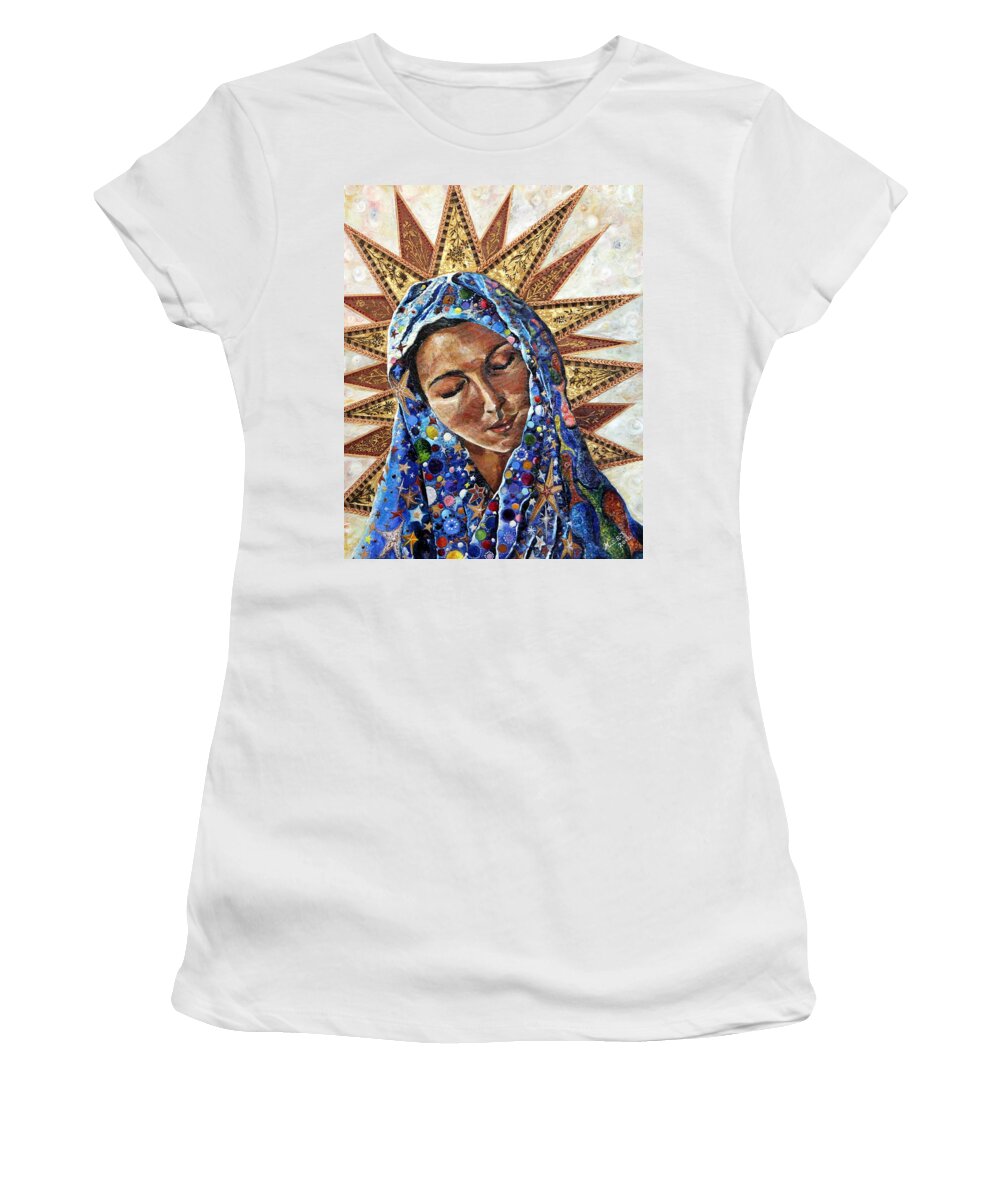 Madonna Women's T-Shirt featuring the painting Madonna of the Dispossessed by Mary C Farrenkopf