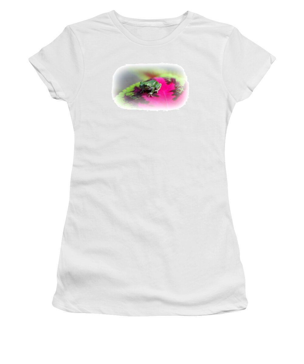 Macro Women's T-Shirt featuring the photograph Magic Carpet Coleus Leaf by Barbara S Nickerson