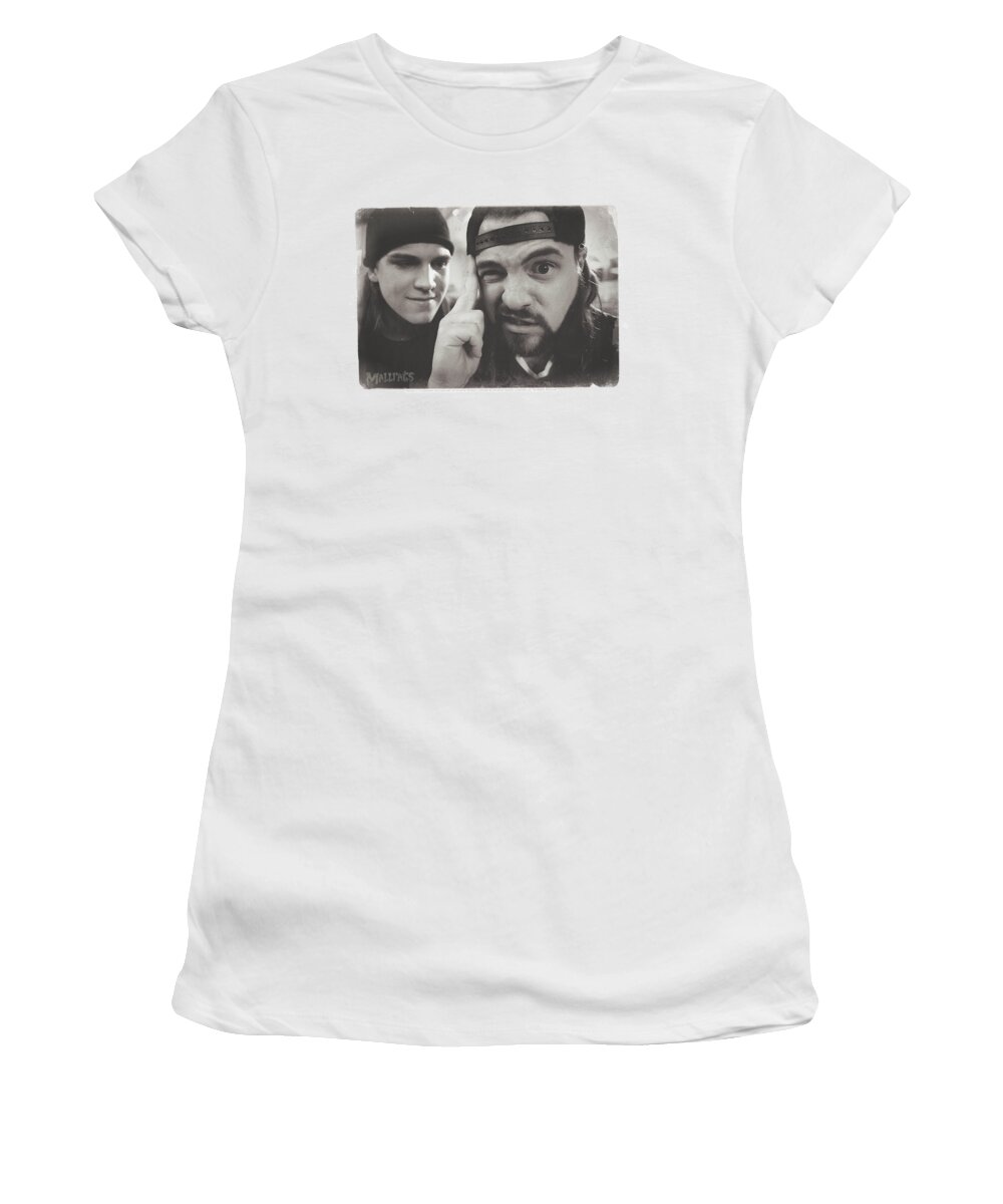 Mallrats Women's T-Shirt featuring the digital art Mallrats - Mind Tricks by Brand A