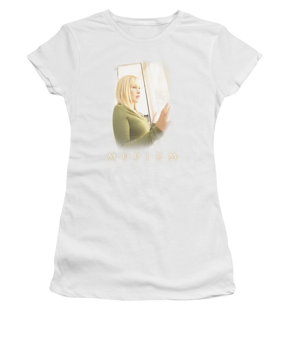  Women's T-Shirt featuring the digital art Medium - White Light by Brand A