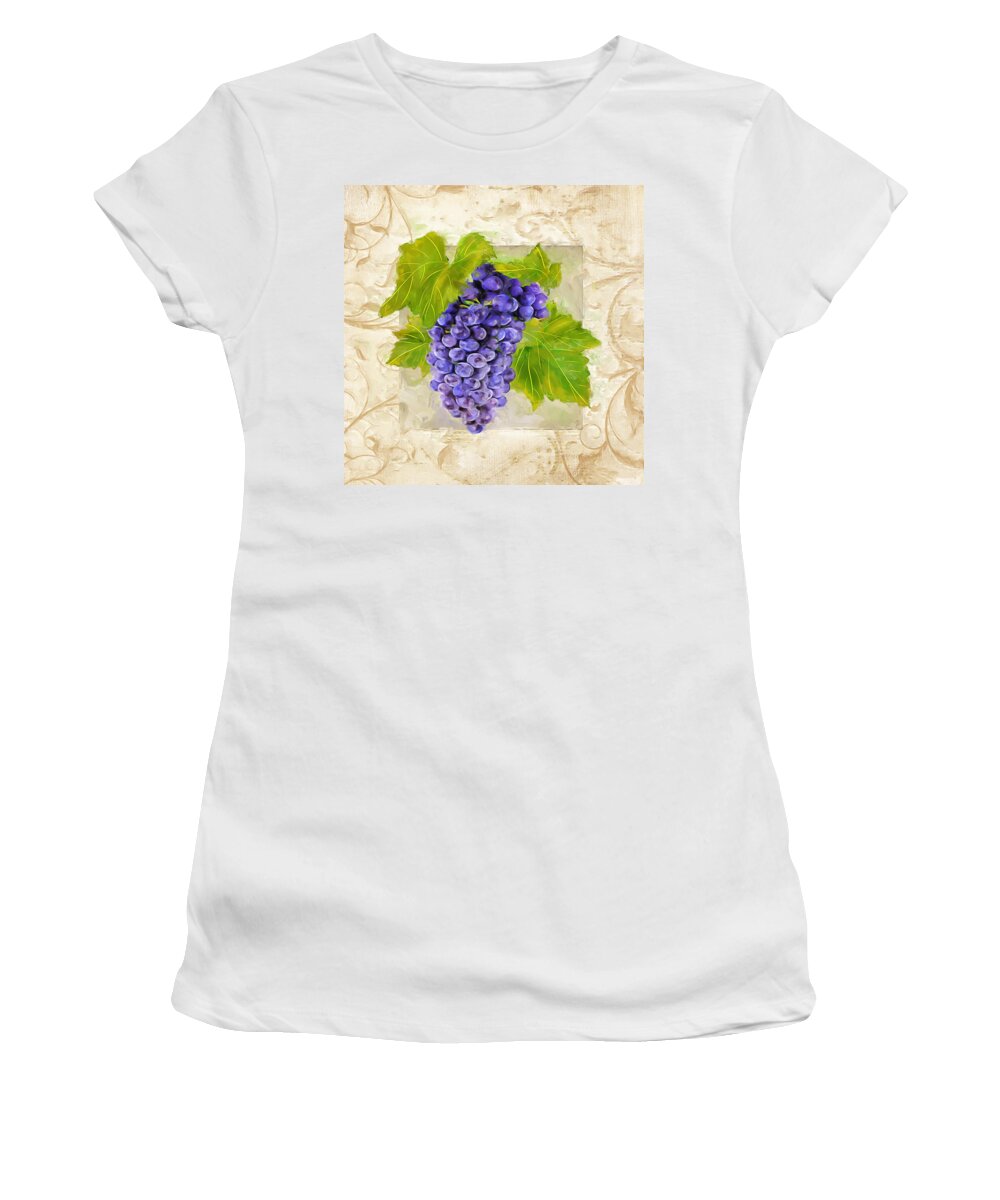 Wine Women's T-Shirt featuring the painting Merlot II by Lourry Legarde