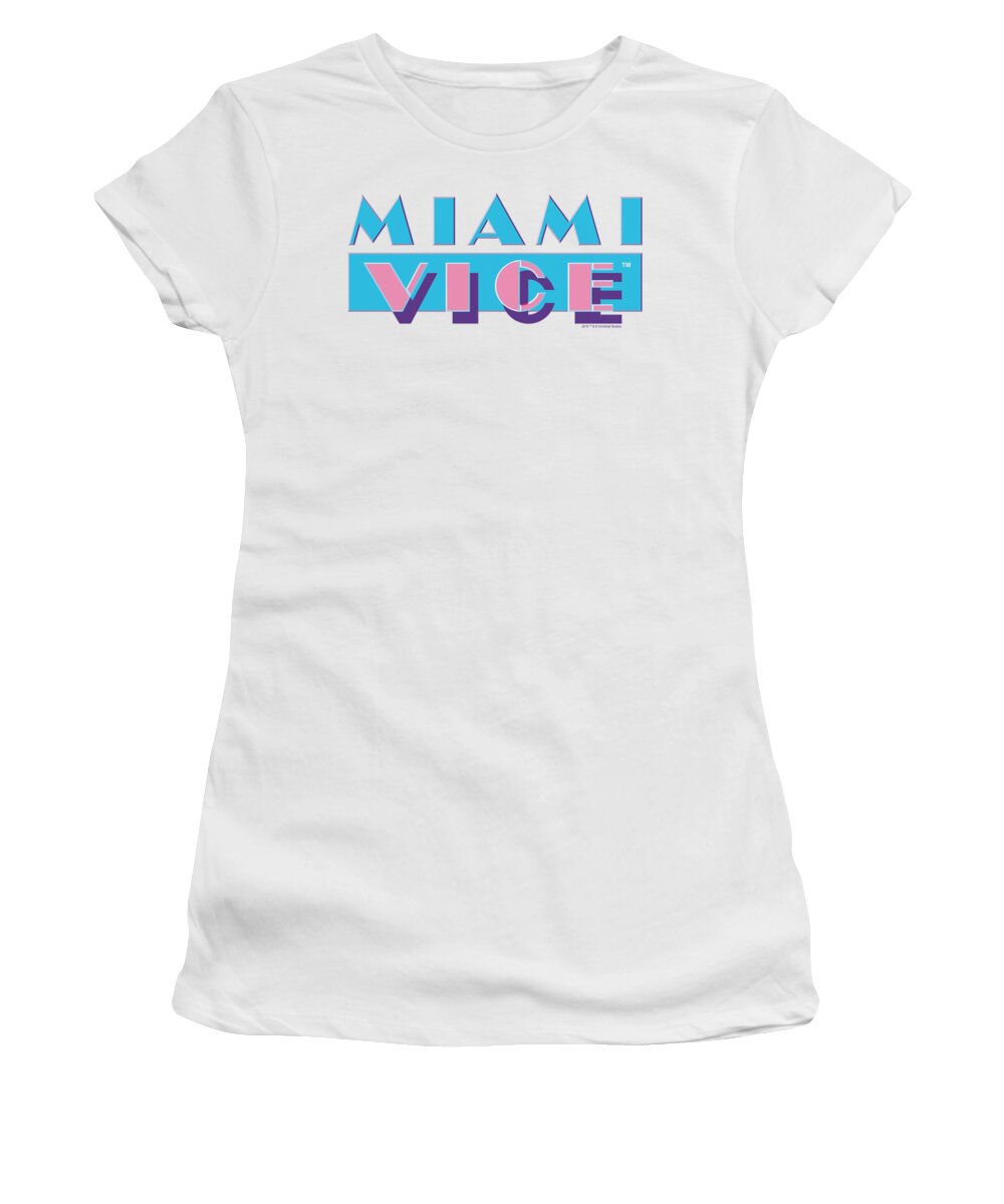Miami Vice Women's T-Shirt featuring the digital art Miami Vice - Logo by Brand A
