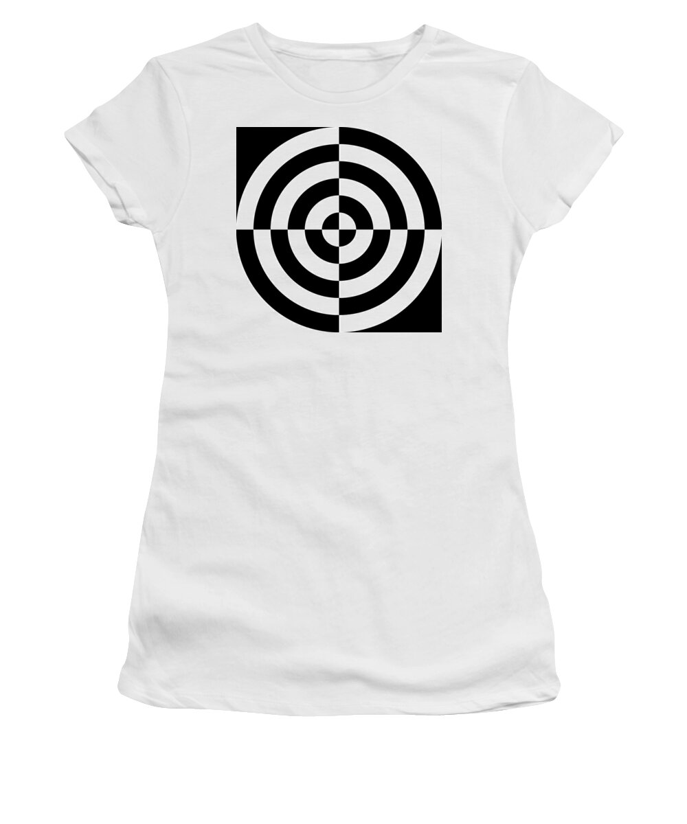 Black & White Women's T-Shirt featuring the digital art Mind Games 1 by Mike McGlothlen